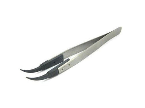 BEST BST-7A Stainless Steel Anti-Static Sharp Tip Curved Tweezer