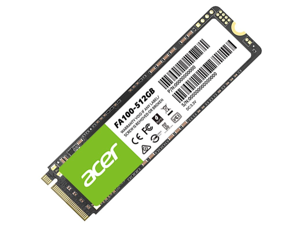 Acer FA100 512GB M.2 NVMe PCIe Gen 3x4 SSD up to 3300MB/s Read 2200MB/s Write