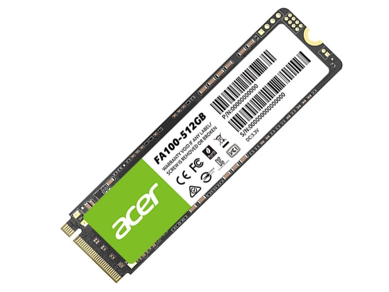 Acer FA100 512GB M.2 NVMe PCIe Gen 3x4 SSD up to 3300MB/s Read 2200MB/s Write