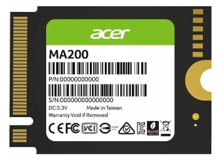 Acer MA200 1TB M.2 NVMe 2230 PCIe Gen 4x4 SSD Read 5200MB/ s Write 4700MB/s