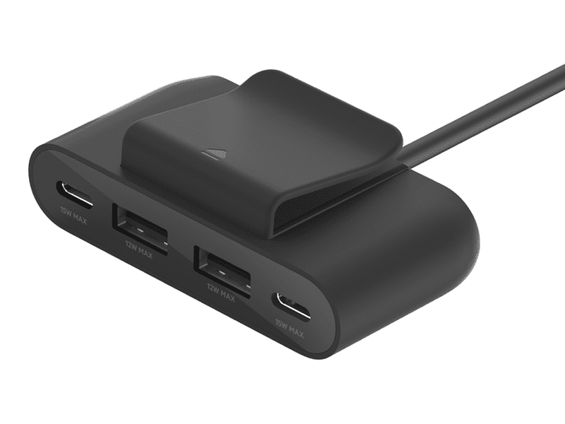 Belkin BoostCharge 4-Port Power Extender Black 2X USB-C + 2X USB-A