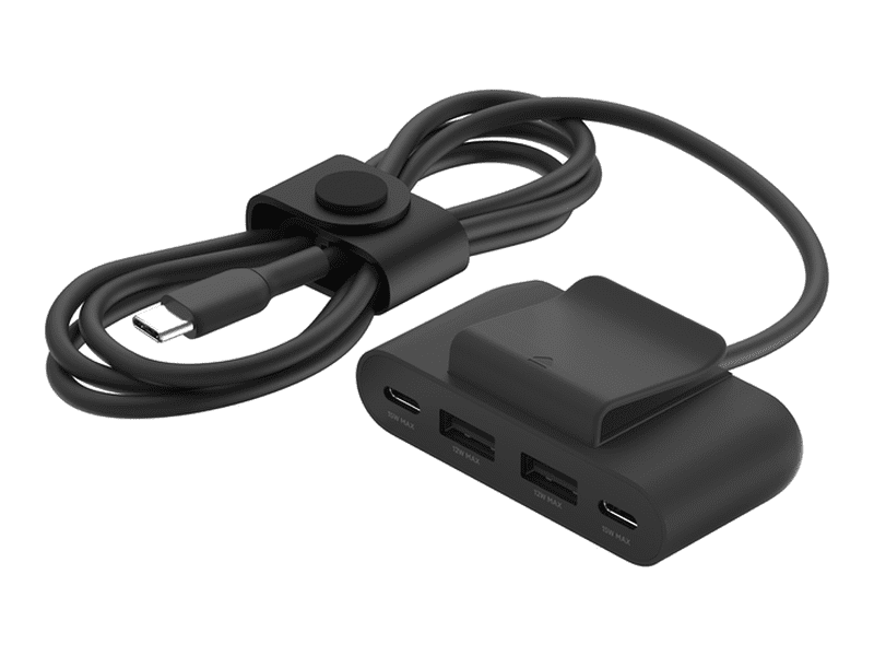 Belkin BoostCharge 4-Port Power Extender Black 2X USB-C + 2X USB-A