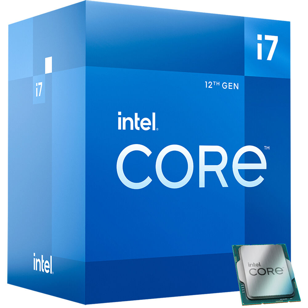 Intel i7 12700 CPU 3.6GHz 4.9GHz Turbo 12th Gen LGA1700 12-Cores 20-Threads 25MB 65W UHD Graphic 770 Unlocked Retail Box Alder Lake with fan