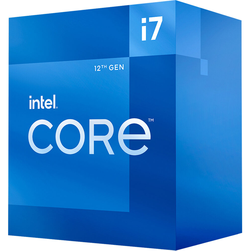 Intel i7 12700 CPU 3.6GHz 4.9GHz Turbo 12th Gen LGA1700 12-Cores 20-Threads 25MB 65W UHD Graphic 770 Unlocked Retail Box Alder Lake with fan