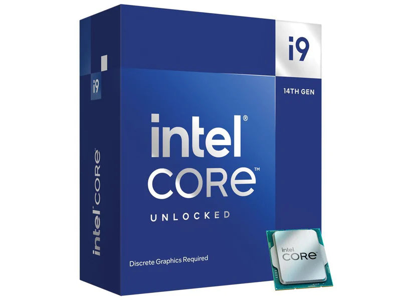 Intel i9 14900KF CPU 4.4GHz 6.0GHz Turbo 14th Gen LGA1700 24-Cores 32-Threads 36MB 125W Graphic Card Required Unlocked Retail Raptor Lake no Fan
