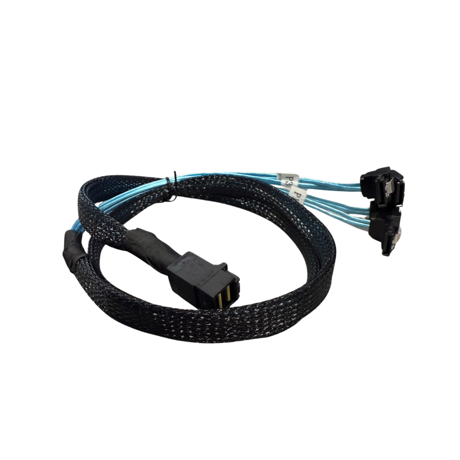 Internal Mini-SAS to 4x SATA Angle Cable - SFF-8643 to 4x SATA 1 m