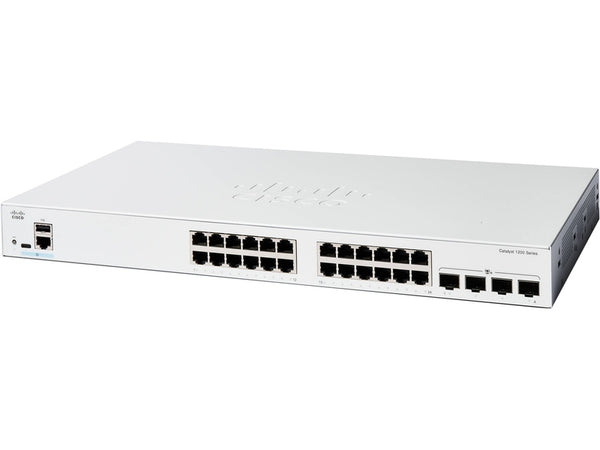 Cisco Catalyst 1200, 24-Port Managed Switch with 24 Gigabit Ethernet and 4 SFP+ Ports