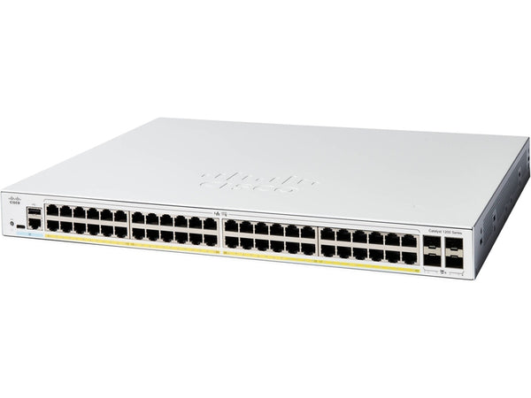 Cisco Catalyst 1200, 48-Port Managed Switch with 48 Gigabit Ethernet and 4 SFP+ Ports