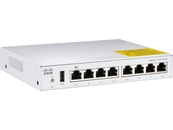 Cisco Catalyst 1200, 8-Port Managed Switch with 8 Gigabit Ethernet Ports