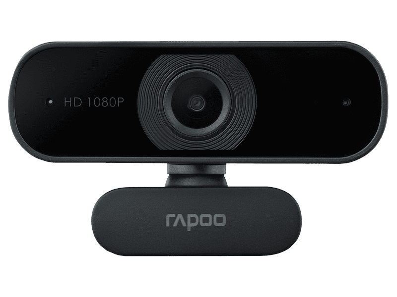 RAPOO C260 Webcam FHD 1080P/HD720P, USB 2.0, 95 degrees Wide Angle, Autofocus, Noise cancelling Mic. - Ideal for TEAMS, Zoom