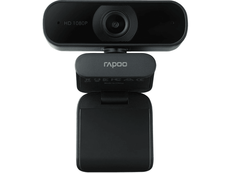 RAPOO C260 Webcam FHD 1080P/HD720P, USB 2.0, 95 degrees Wide Angle, Autofocus, Noise cancelling Mic. - Ideal for TEAMS, Zoom