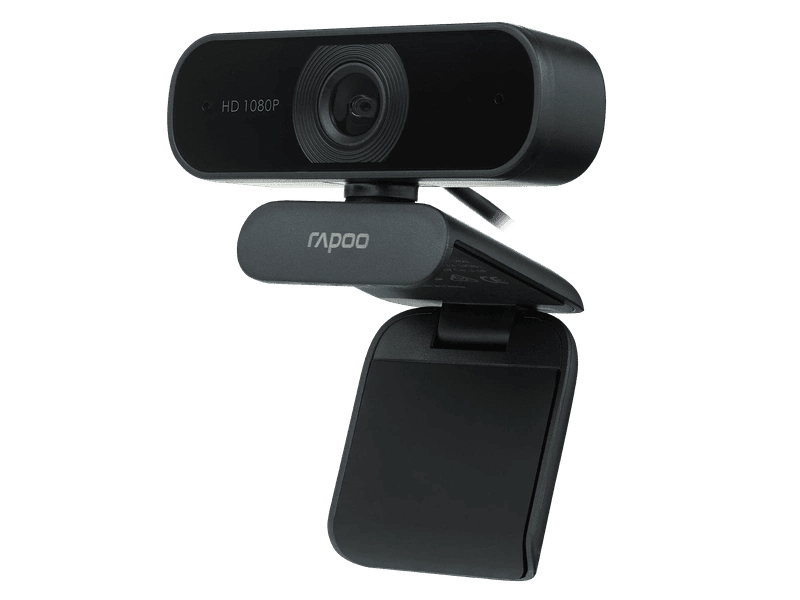 RAPOO C260 Webcam FHD 1080P/HD720P, USB 2.0, 95 degrees Wide Angle, Autofocus, Noise cancelling Mic. - Ideal for TEAMS, Zoom