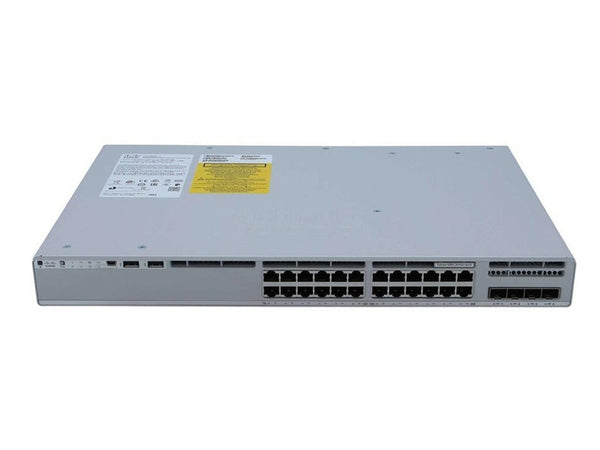 Cisco Catalyst 9200L, 24-Port Managed Switch with 8 MultiGigabit Ethernet, 16 GE PoE+ and 2 25G SFP+, 370W Power Budget Ports, Network Essentials
