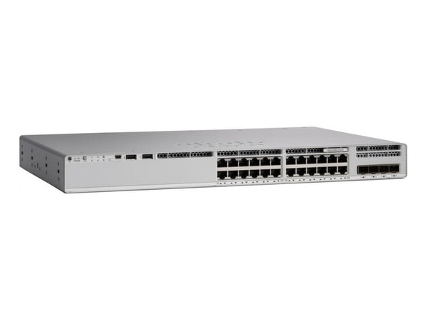 Cisco Catalyst 9200L, 24-Port Managed Switch with 8 MultiGigabit Ethernet, 16 GE PoE+ and 4 SFP+, 370W Power Budget Ports, Network Advantage