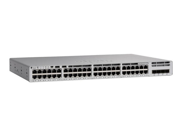 Cisco Catalyst 9200L, 48-Port Managed Switch with 48 Gigabit Ethernet Partial PoE+ and 4 SFP+, 370W Power Budget Ports, Network Essentials