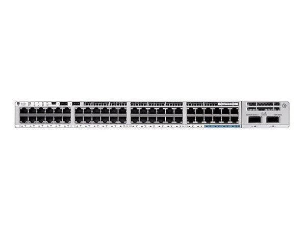 Cisco Catalyst 9200L, 48-Port Managed Switch with 12 MultiGigabit Ethernet, 36 GE PoE+ and 4 SFP+, 740W Power Budget Ports, Network Advantage