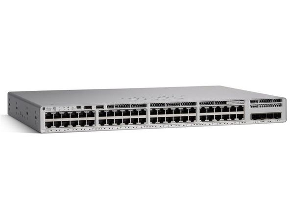 Cisco Catalyst 9200L, 48-Port Managed Switch with 12 MultiGigabit Ethernet, 36 GE PoE+ and 4 SFP+, 740W Power Budget Ports, Network Essentials