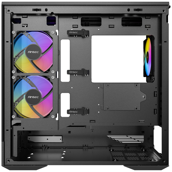 Antec C2M ARGB Compact Micro ATX Case, 4mm Tempered Glass Side Panel, NO PSU, 5 slots, 415mm GPU, 165mm CPU, 240mm ARGB fan, USB-C 10Gbps