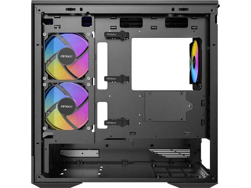 Antec C2M ARGB Compact Micro ATX Case, 4mm Tempered Glass Side Panel, NO PSU, 5 slots, 415mm GPU, 165mm CPU, 240mm ARGB fan, USB-C 10Gbps