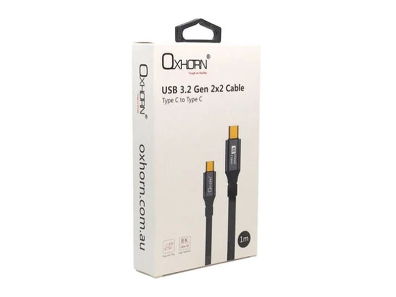Oxhorn USB 3.2 Gen 2x2 C to C 20Gbps 8K@60Hz 100w 1m