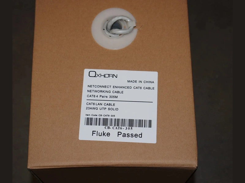 Oxhorn  High Quality Cat 6 UTP Cable 305m - grey