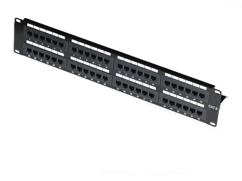 48 Port CAT6 Patch Panel with Cable Management