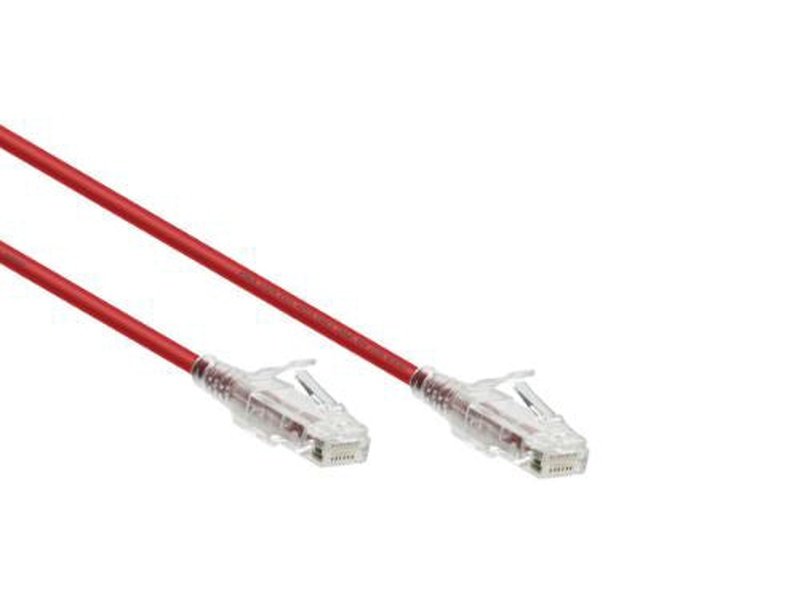 Konix 0.3m Slim CAT6 UTP Patch Cable LSZH - Red