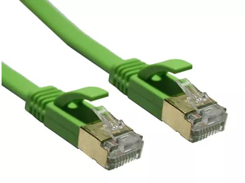 10m CAT7 RJ45 10Gbps 600Mhz Ethernet Network LAN Flat Cable - Green