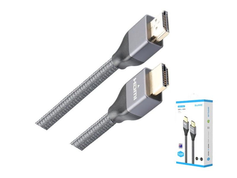 8Ware Premium HDMI 2.0 Cable 3m Retail Pack 19 pins Male to Male UHD 4K HDR High Speed Ethernet ARC Gold Plated for TV XBOX One PS5 PS4 Laptop Monitor