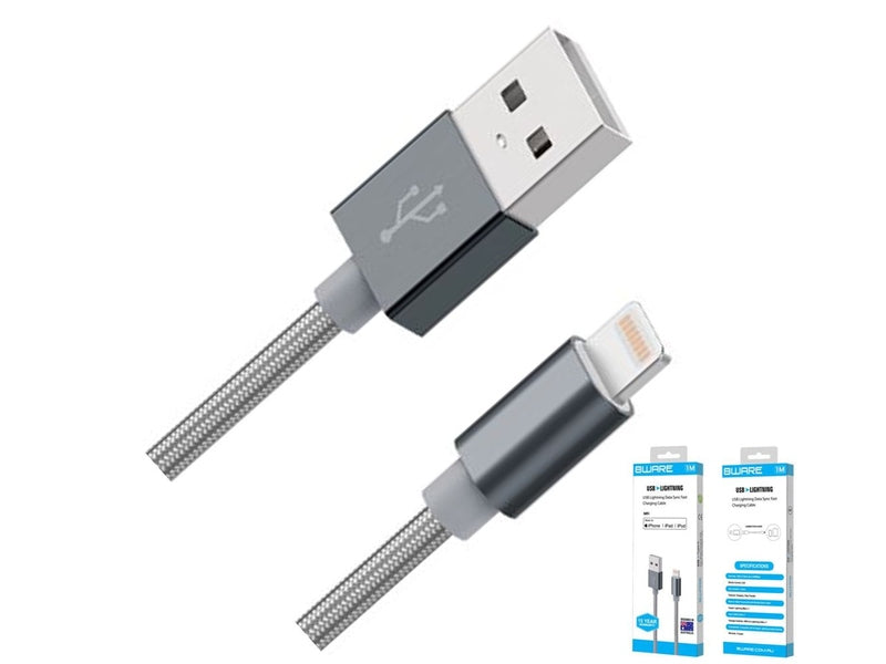 8Ware Premium 2m Apple Certified USB Lightning Data Sync Fast Charging Cable for iPhone X XS XR Max 8 7 6 iPad Air Mini iPod Retail Pack ~CB8W-IPHR1