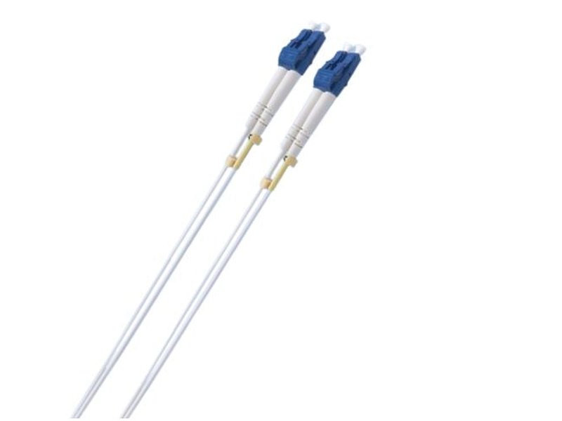 8ware 7m LC-LC OS2 Single Mode Dual-Core Fibre Optic Cable UPC Duplex Armoured Low Smoke Zero Halogen LSZH Jacket White