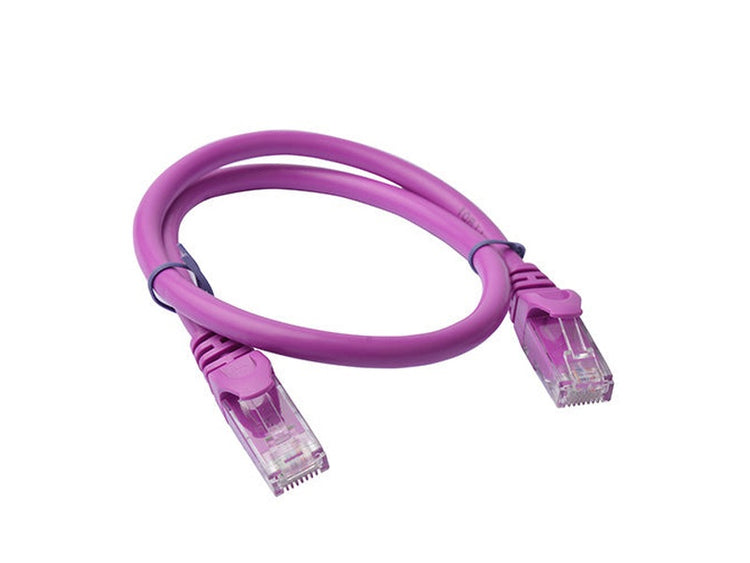 8Ware CAT6A Cable 0.25m 25cm - Purple Color RJ45 Ethernet Network LAN UTP Patch Cord Snagless