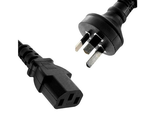8Ware AU Power Cable 2m - Male Wall 240v PC to Female Power Socket 3pin to IEC 320-C13 for Notebook/AC Adapter