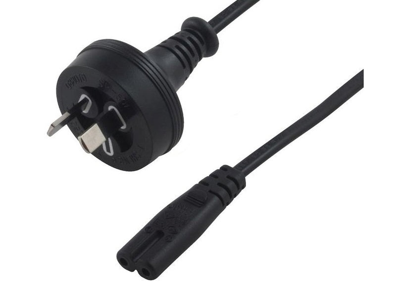 8Ware 2 Pin Core Power Cable 2m AU Plug 240v to IEC C7 figure eight Female Appliance Wall Duty for Notebook AC Adaptor POS OEM ~CBPOW-2C HPL240/8B
