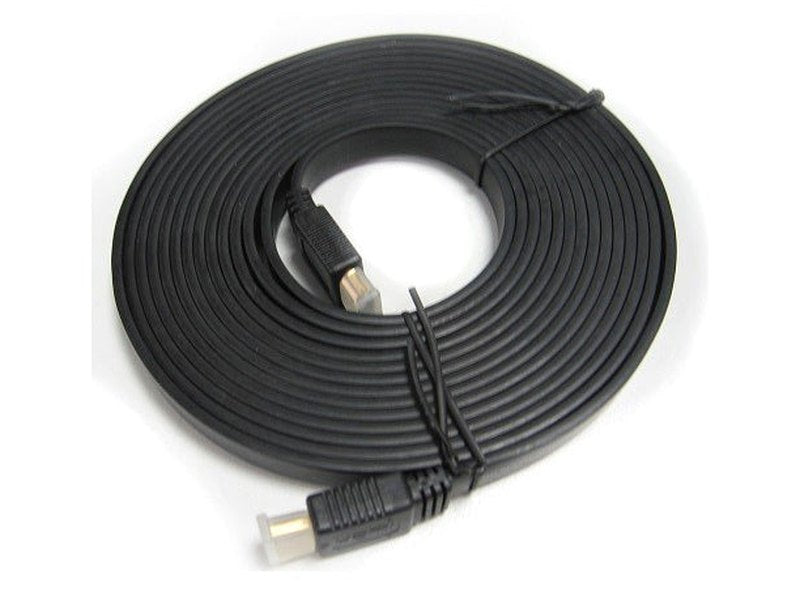 8Ware Flat HDMI Cable 5m - V1.4 19pin M-M Male to Male Gold Plated 3D 1080p Full HD High Speed with Ethernet ~CB8W-RC-HDMIF-2