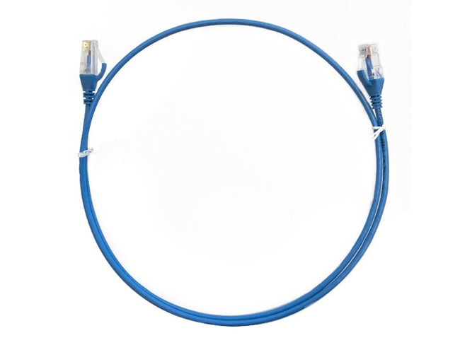 8ware CAT6 Ultra Thin Slim Cable 3m / 300cm - Blue Color Premium RJ45 Ethernet Network LAN UTP Patch Cord 26AWG for Data