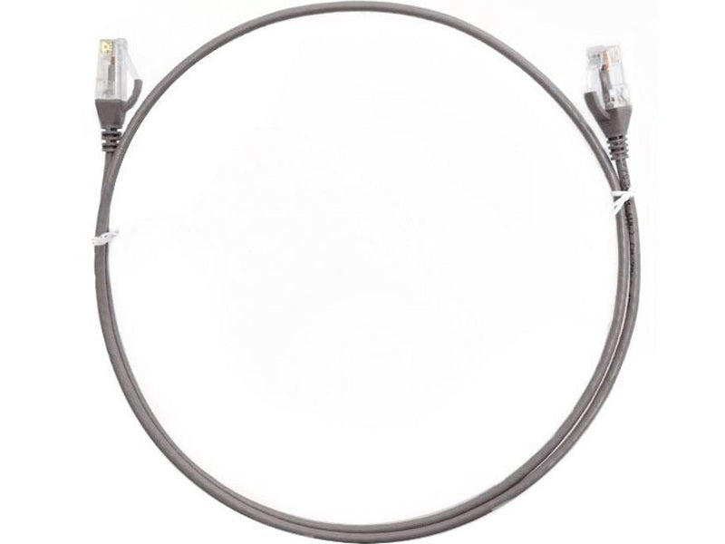 8ware CAT6 Ultra Thin Slim Cable 3m / 300cm - Grey Color Premium RJ45 Ethernet Network LAN UTP Patch Cord 26AWG for Data