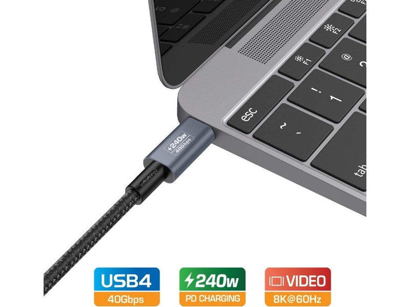 Simplecom CA615 USB-C to USB-C Cable USB4 40Gbps 5A 240W PD3.1 8K@60Hz 1.5M