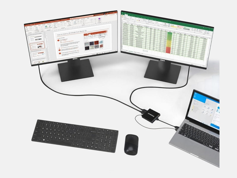 Simplecom CM214 DisplayPort Splitter 1 IN 2 OUT MST Hub for Dual Extended Screens 4K DP 1.4