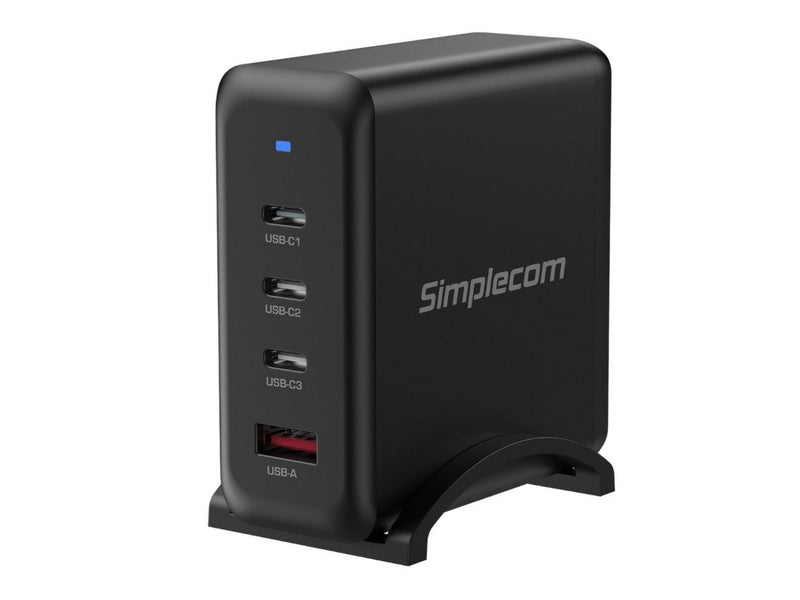 Simplecom CU400 4-Port PD 100W GaN Fast Charger 3xUSB-C + USB-A for Phone Tablet Laptop