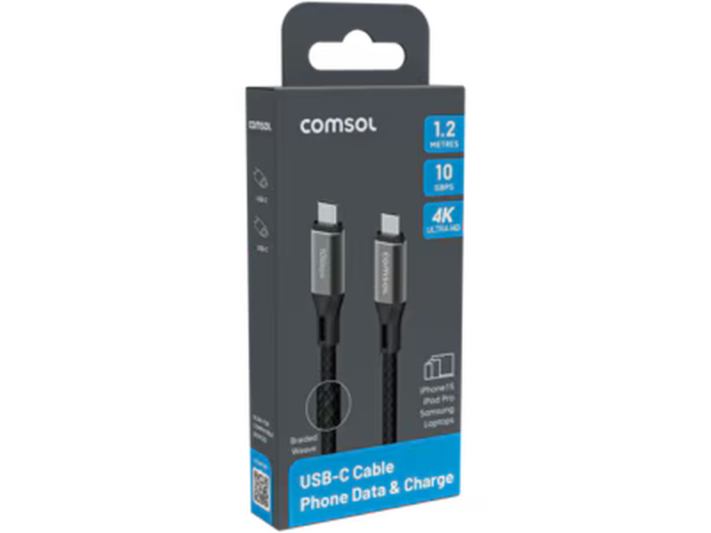 1.2m 10Gbps USB-C to USB-C Cable Black - CC1012BK