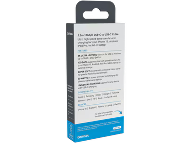 1.2m 10Gbps USB-C to USB-C Cable Black - CC1012BK