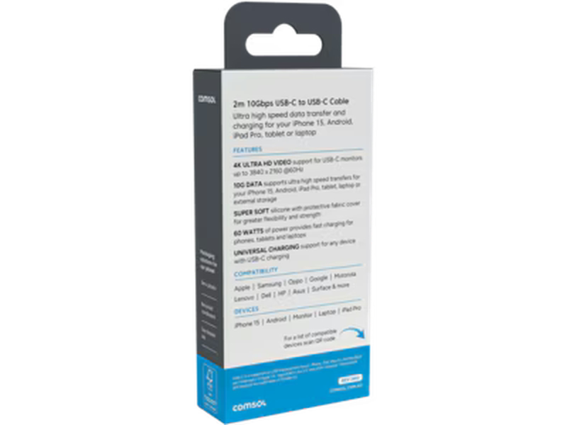 2m 10Gbps USB-C to USB-C Cable Black - CC1020BK