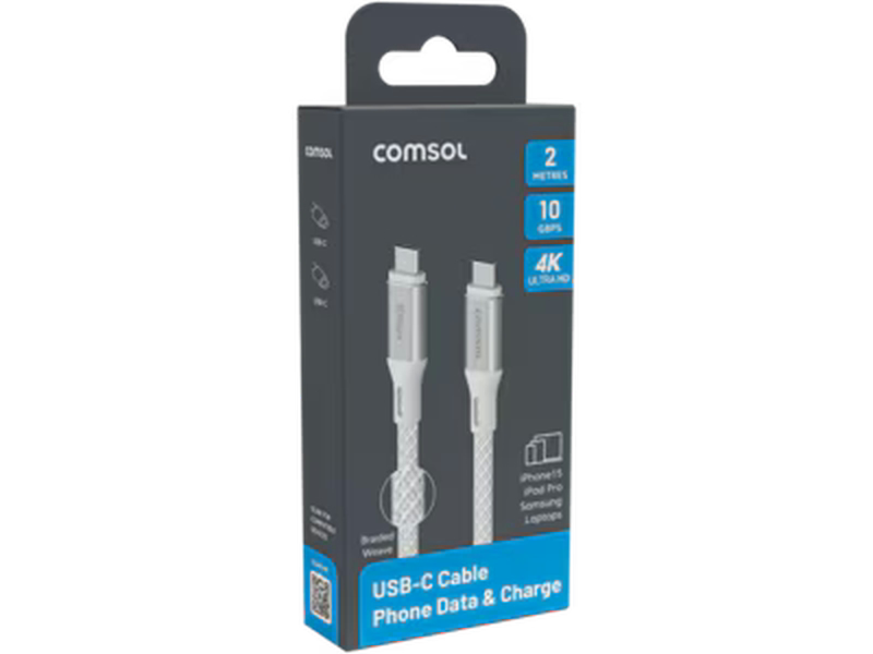 2m 10Gbps USB-C to USB-C Cable White - CC1020WH