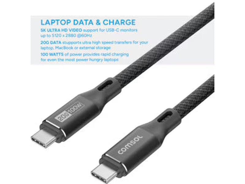 2m 20Gbps 100W USB-C to USB-C Cable - CC2020BK
