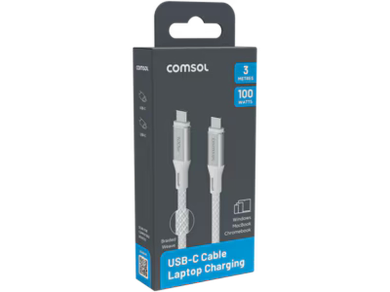 3m 100W USB-C to USB-C Cable White - CC5A30WH