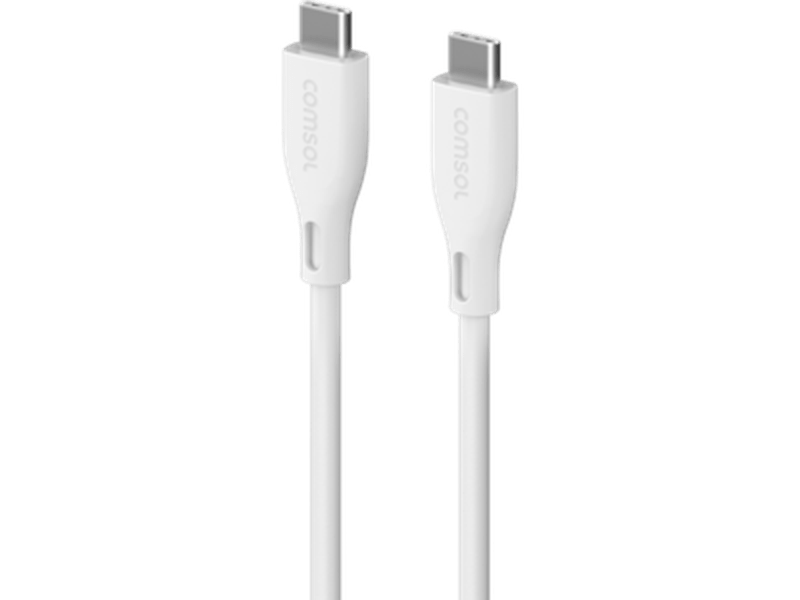 1.2m USB-C to USB-C Silicone Cable White - CCSS12WH
