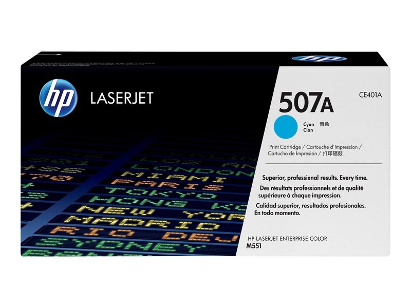 HP 507A Cyan LaserJet Cartridge