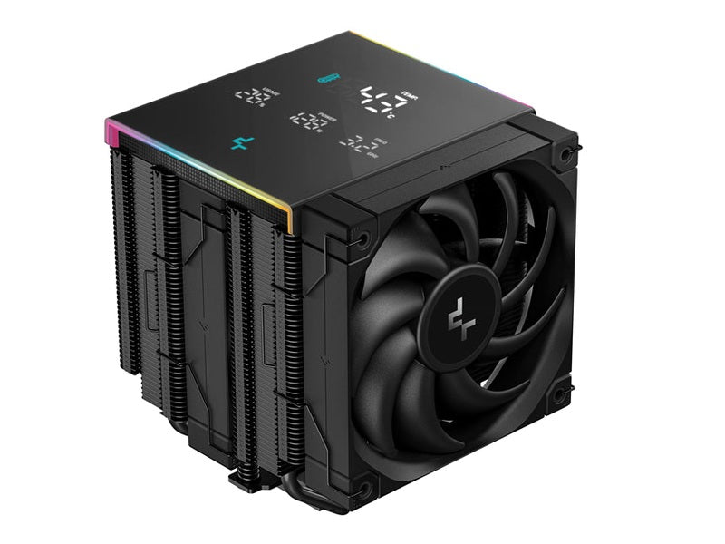DeepCool AK620 Digital Pro High Performance Dual Tower CPU Cooler, 6 Copper Heat Pipes, Dual FT12 SE FDB PWM Fan, LGA2066/2011-v3/2011/1851/1155/AM4/5