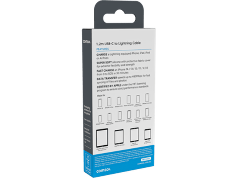 1.2m USB-C to Apple Lightning Cable - CLFP12WH